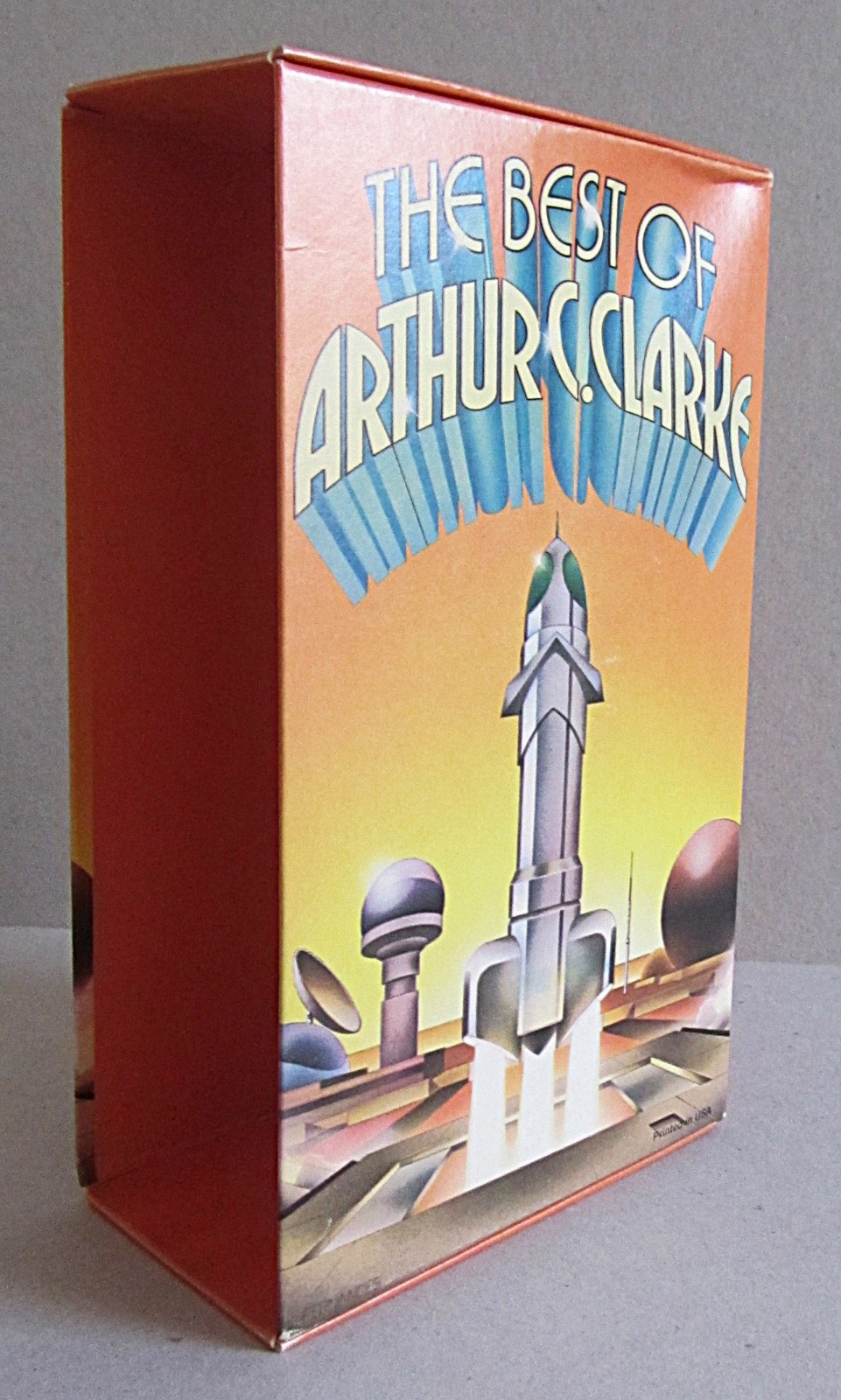 SLIP CASE/BOX~THE BEST OF ARTHUR C. CLARKE~4 PAPERBACK VOLUMES~DEL REY~MID 1970s