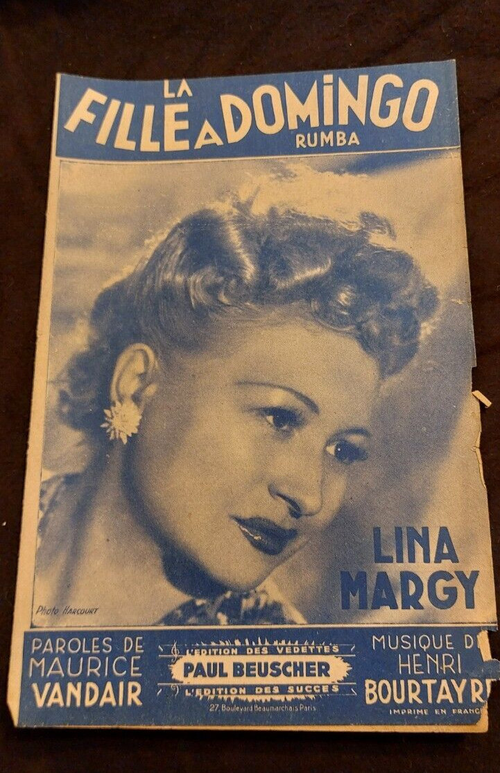 Sheet Music La Fille À Domingo Lina Margy