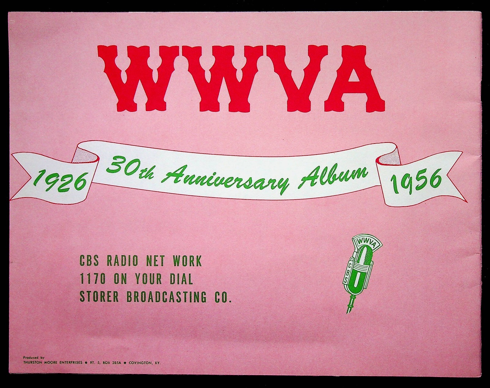 WWVA CBS Radio Network 30th Anniversary Album 1926-1956 Booklet Storer Broadcast