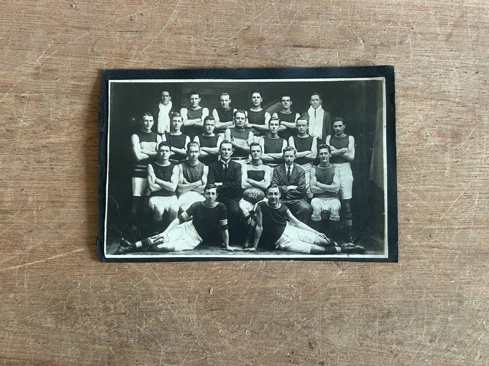 MMFC 1922 Football Club Photo B + W Adelaide Australia Photograph 3 x 4-5/8 Vtg