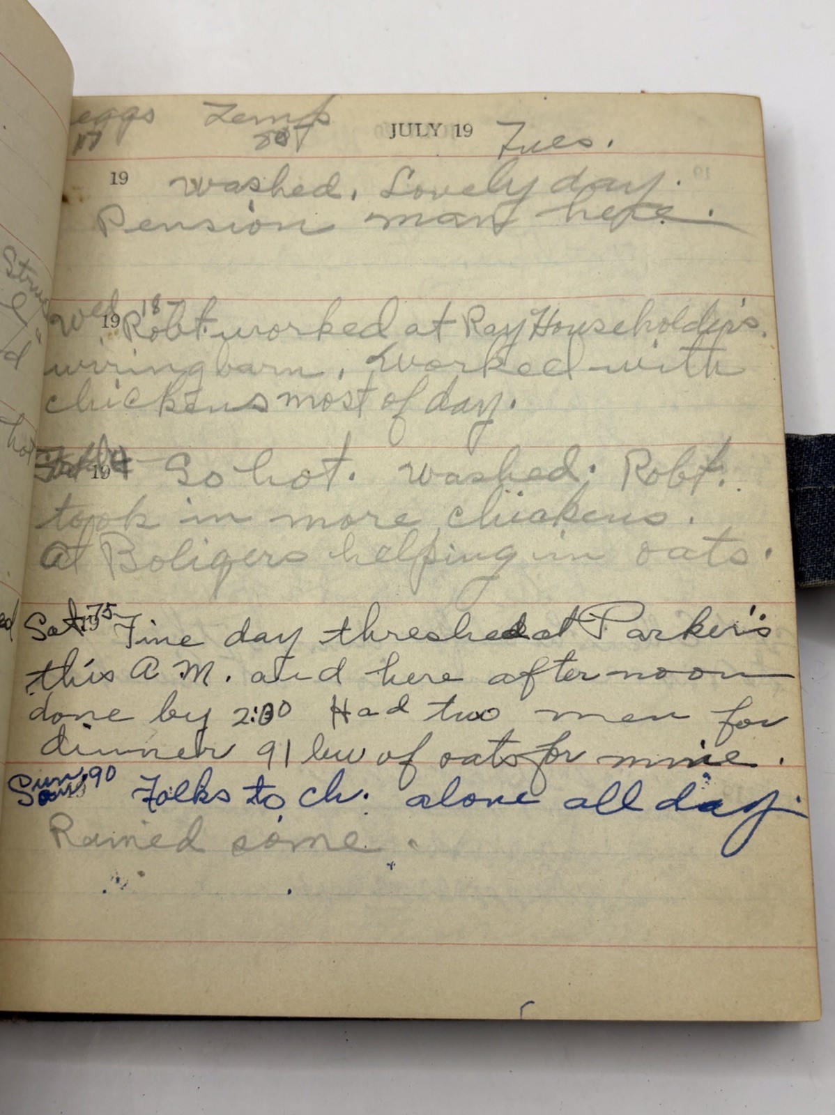 Vintage Embossed Five Year Diary 1938 – 1942 Full of Writing Made In Japan