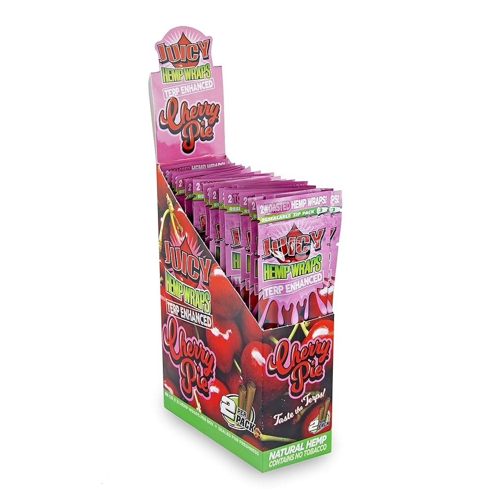 🤪 JUICY JAY CHERRY PIE TERP WRAPS 🔥 25 PACKS 🤑 2 WRAPS PER PACK 💯🤤💯🤤💯
