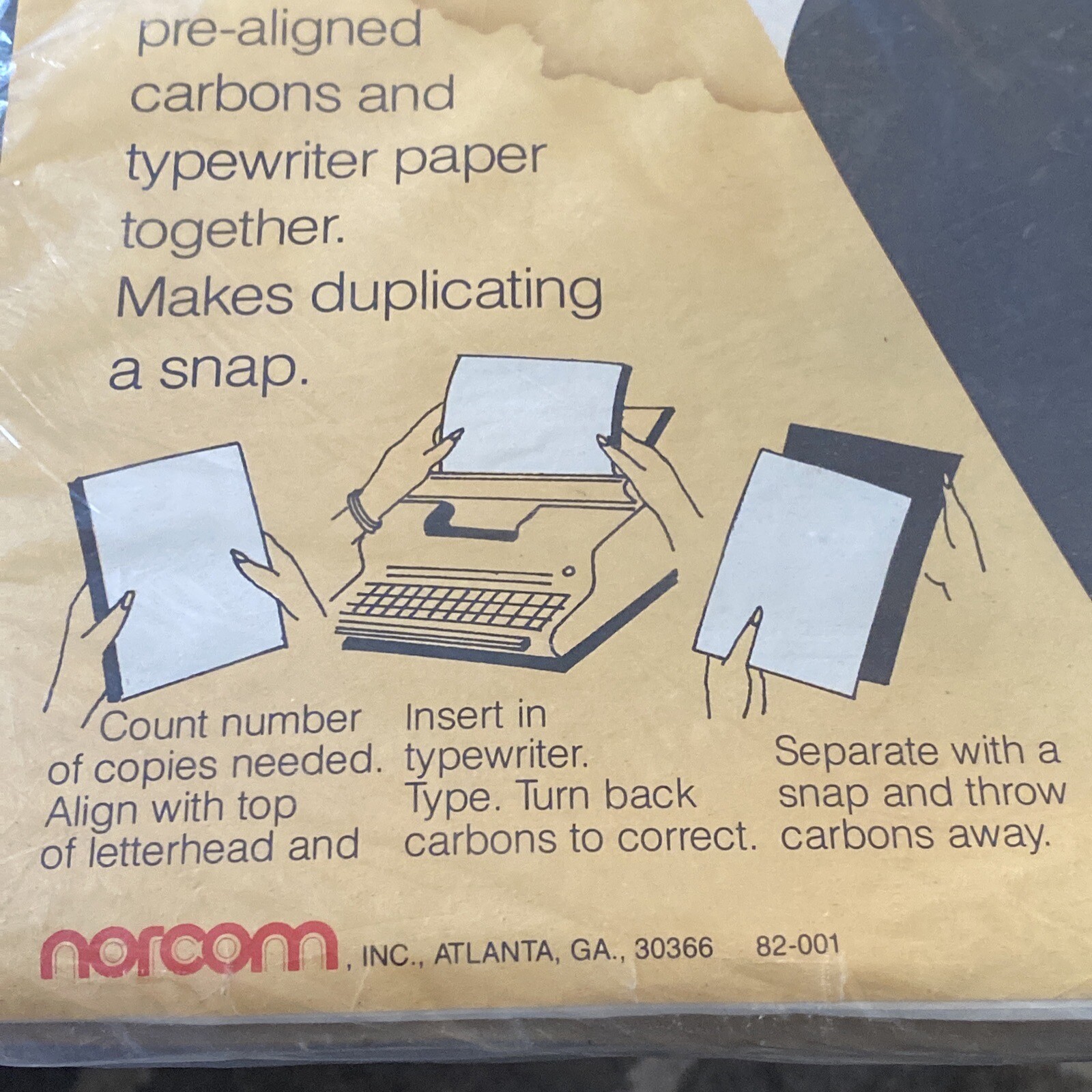 100 Snapaway Paper And Carbon Sets By Norcom VIP1000 Home&office Vtg