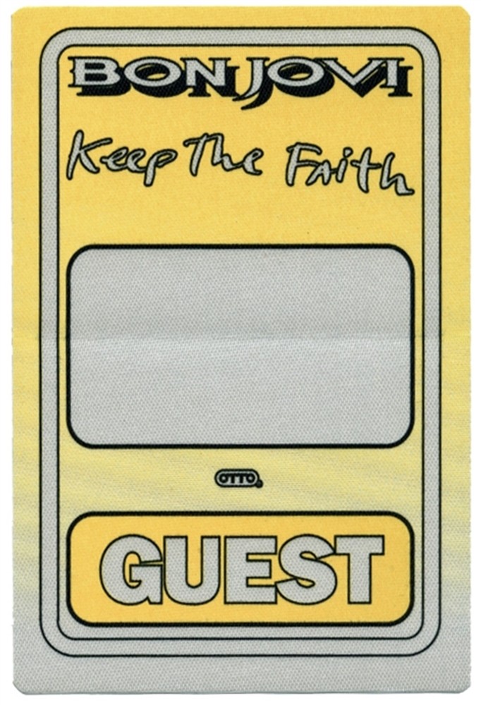 Bon Jovi 1993 Keep the Faith concert tour Band Guest Backstage Pass