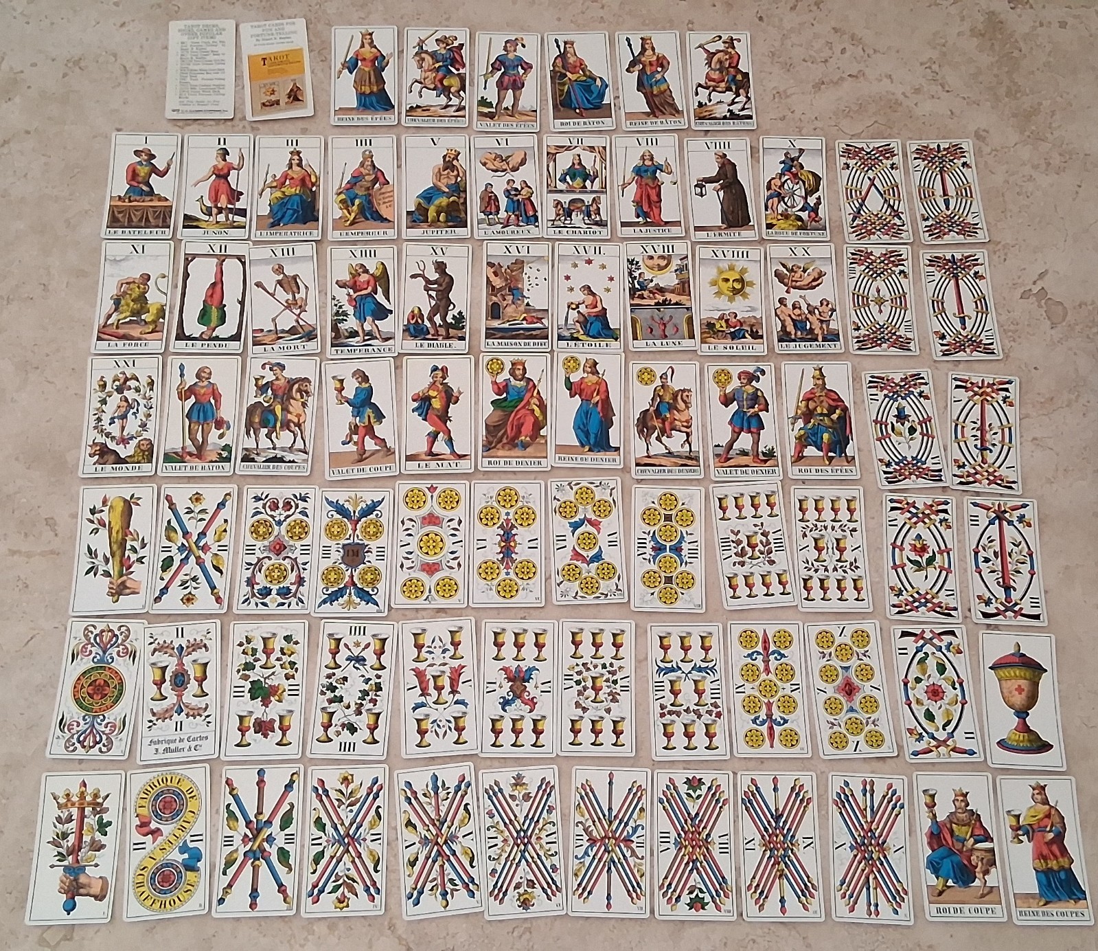 Vintage Tarot cards Occult 1970s 78 card Full Deck, great graphics spiritual