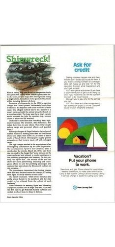 New Jersey Bell Tel-news Newsletter Maritime History Emergency Prep 1982