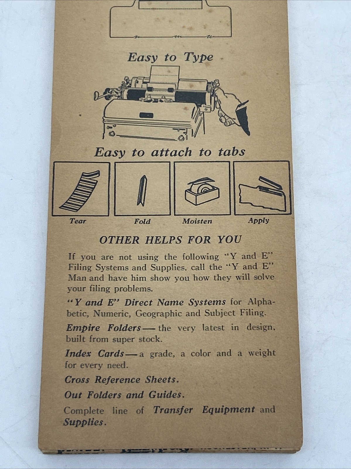 3 Vintage Packs Of Y&E Gummed Labels No. 99 Green & Blue Typewriter Sheets RARE