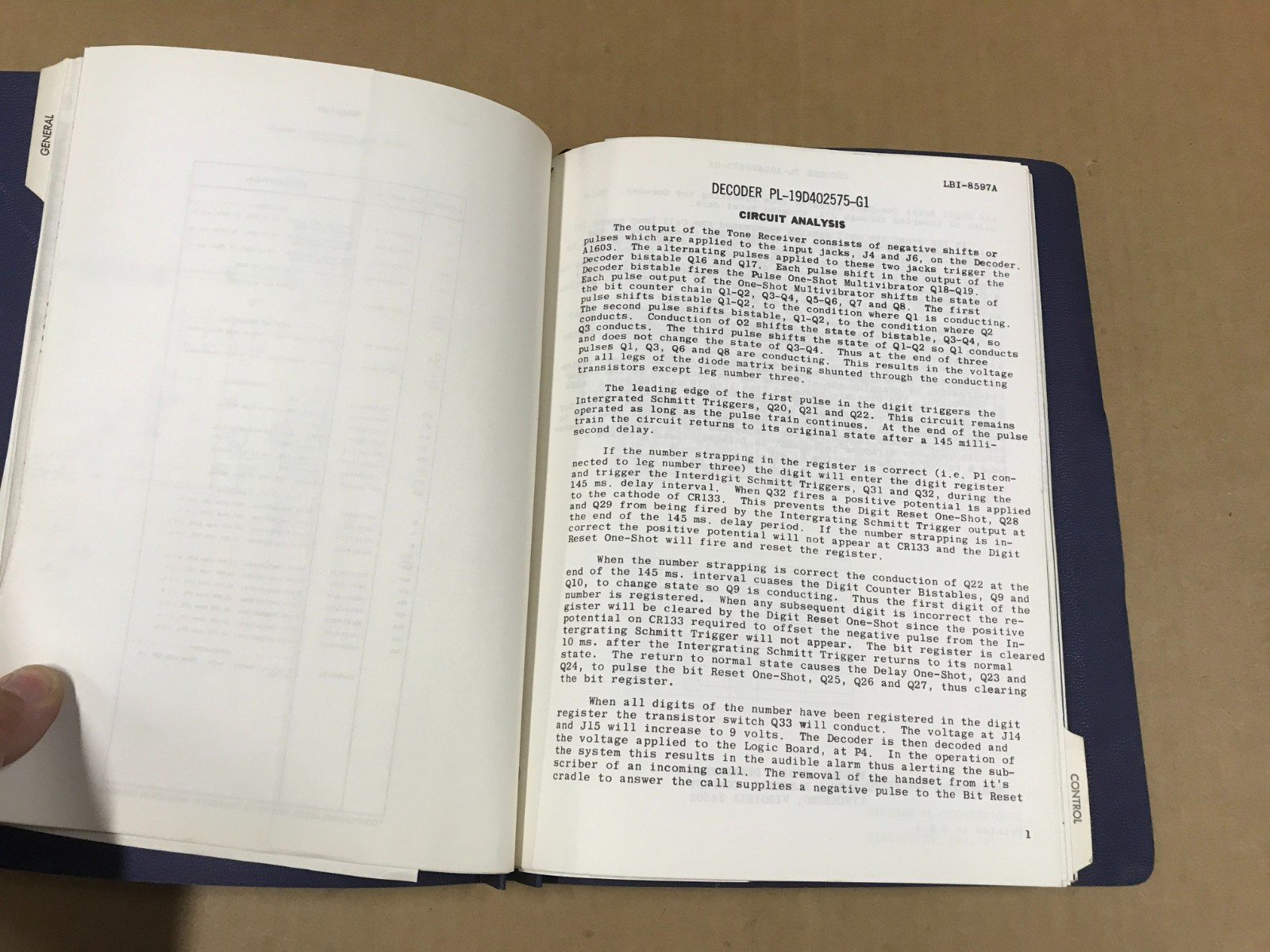 VTG General Electric Manual For Master Mobile Combinations O.B. W/ Power Supply
