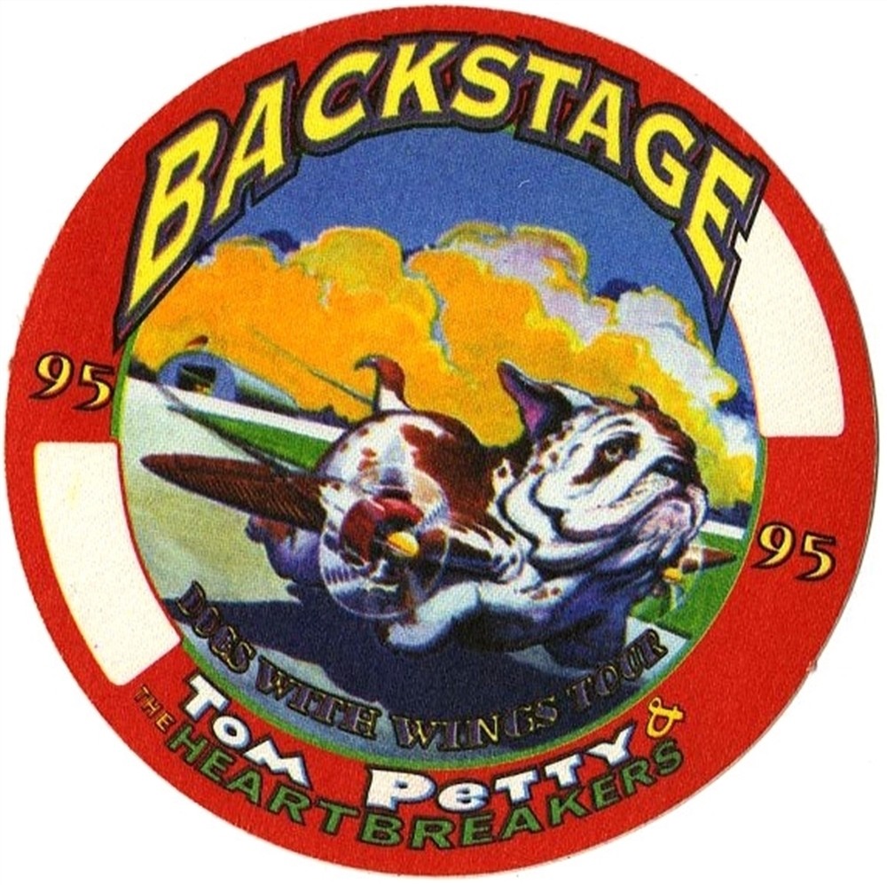 Tom Petty & the Heartbreakers 1995 Dogs With Wings concert tour Backstage Pass