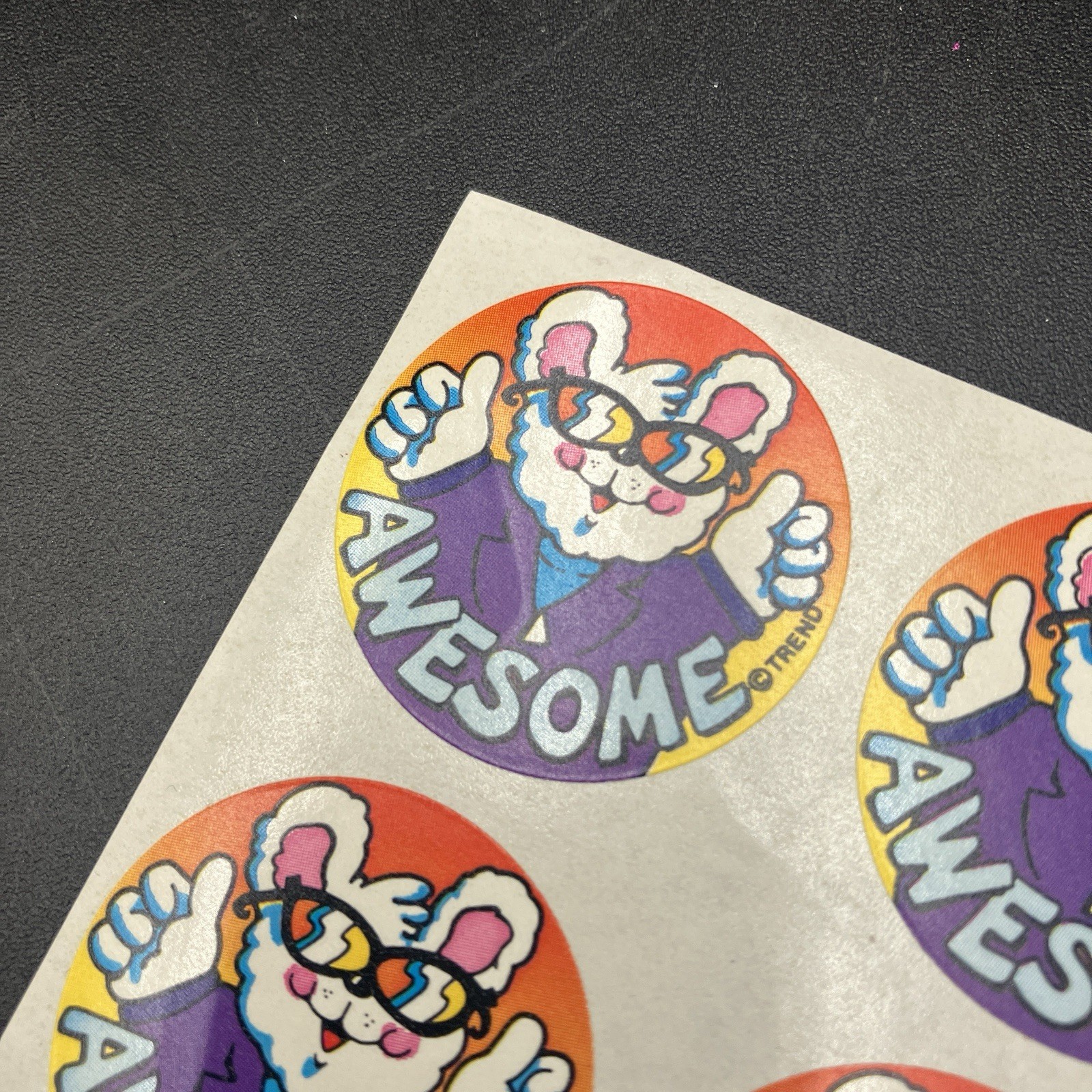 Vintage Trend Scratch N Sniff Sticker Sheet Awesome Bunny Matte 1980s NOS
