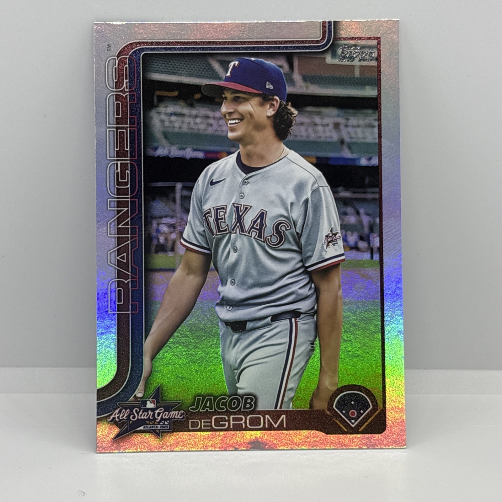 2025 Topps Update Series MLB No. ASG-36 Jacob DeGrom All-Star Rainbow Holofoil