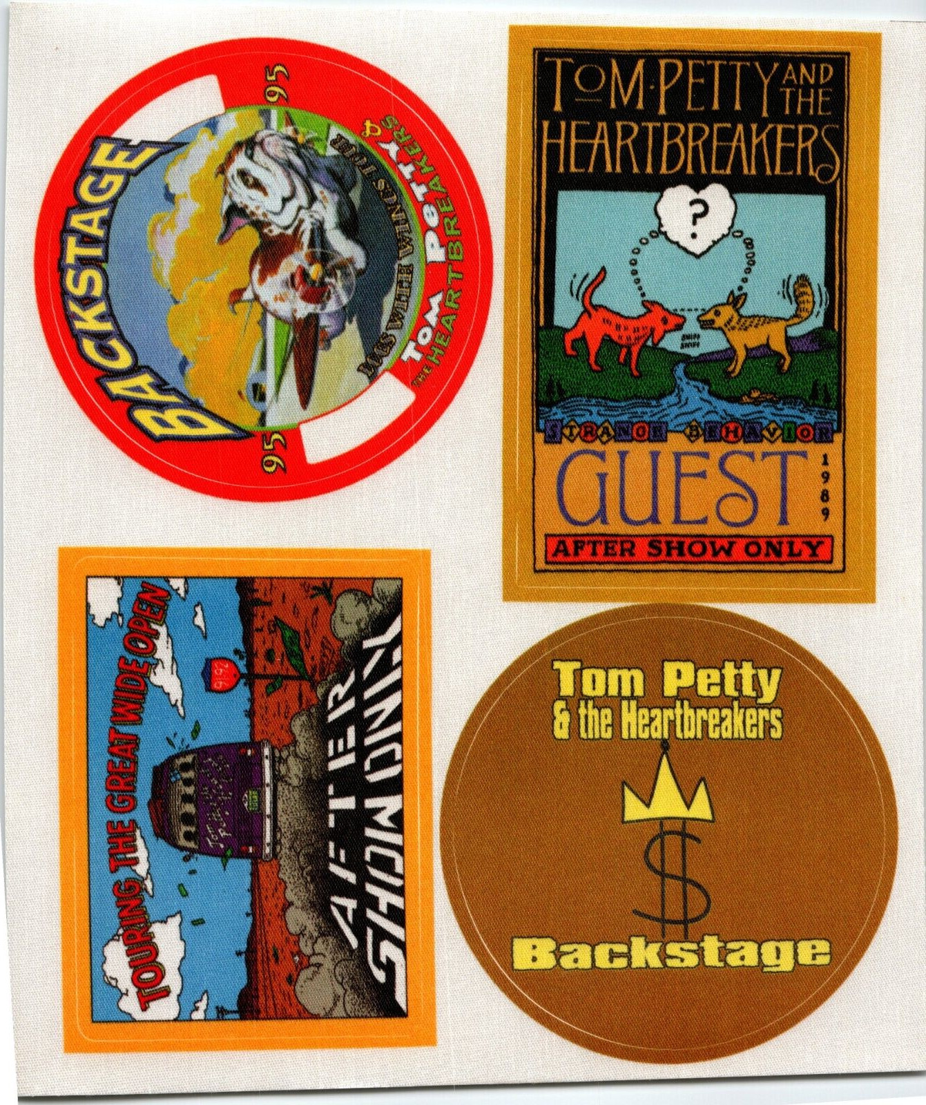 Tom Petty And The Heartbreakers Backstage Pass Uncut Sheet 1990’s Samples Promos