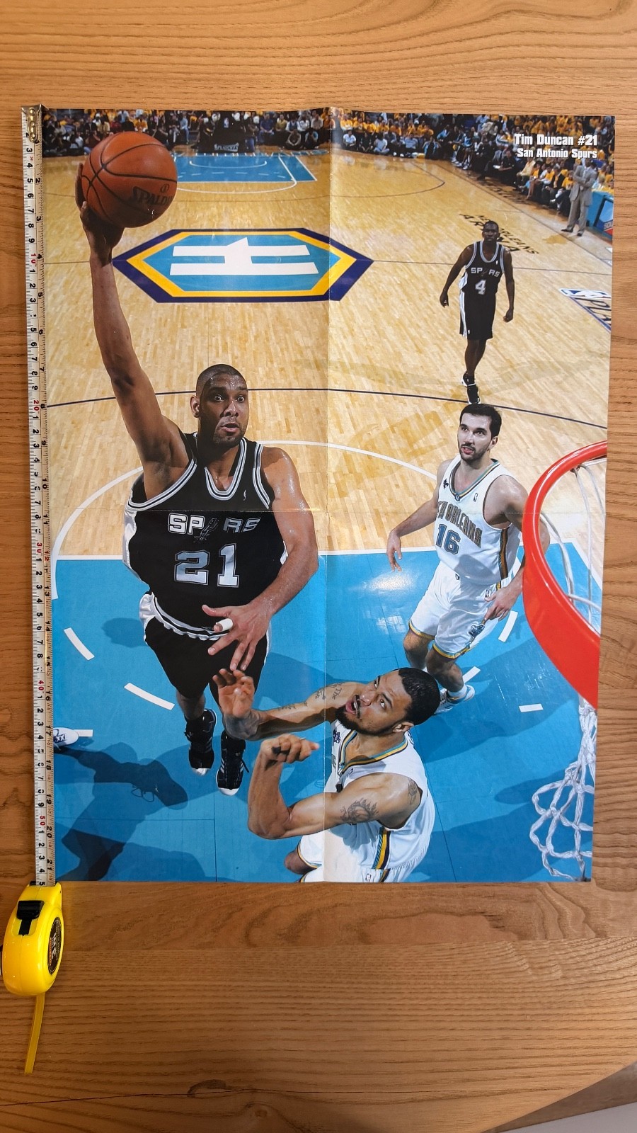 Tim Duncan San Antonio Spurs Vintage NBA Poster Hall Of Fame Rare 15×20
