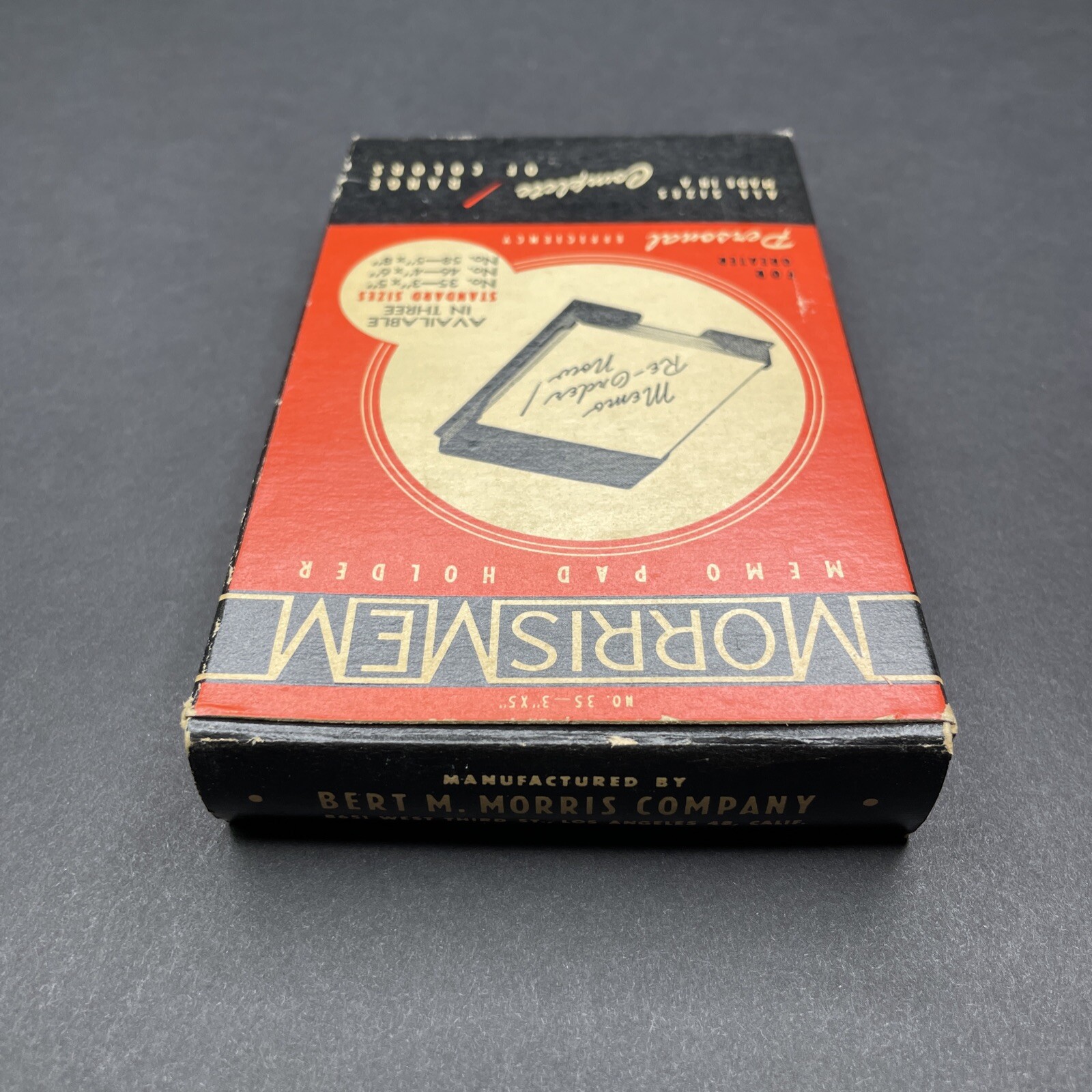 Vintage 1960s MorrisMem Telephone Blank Paper Pad With Memo Pad Holder USA Made