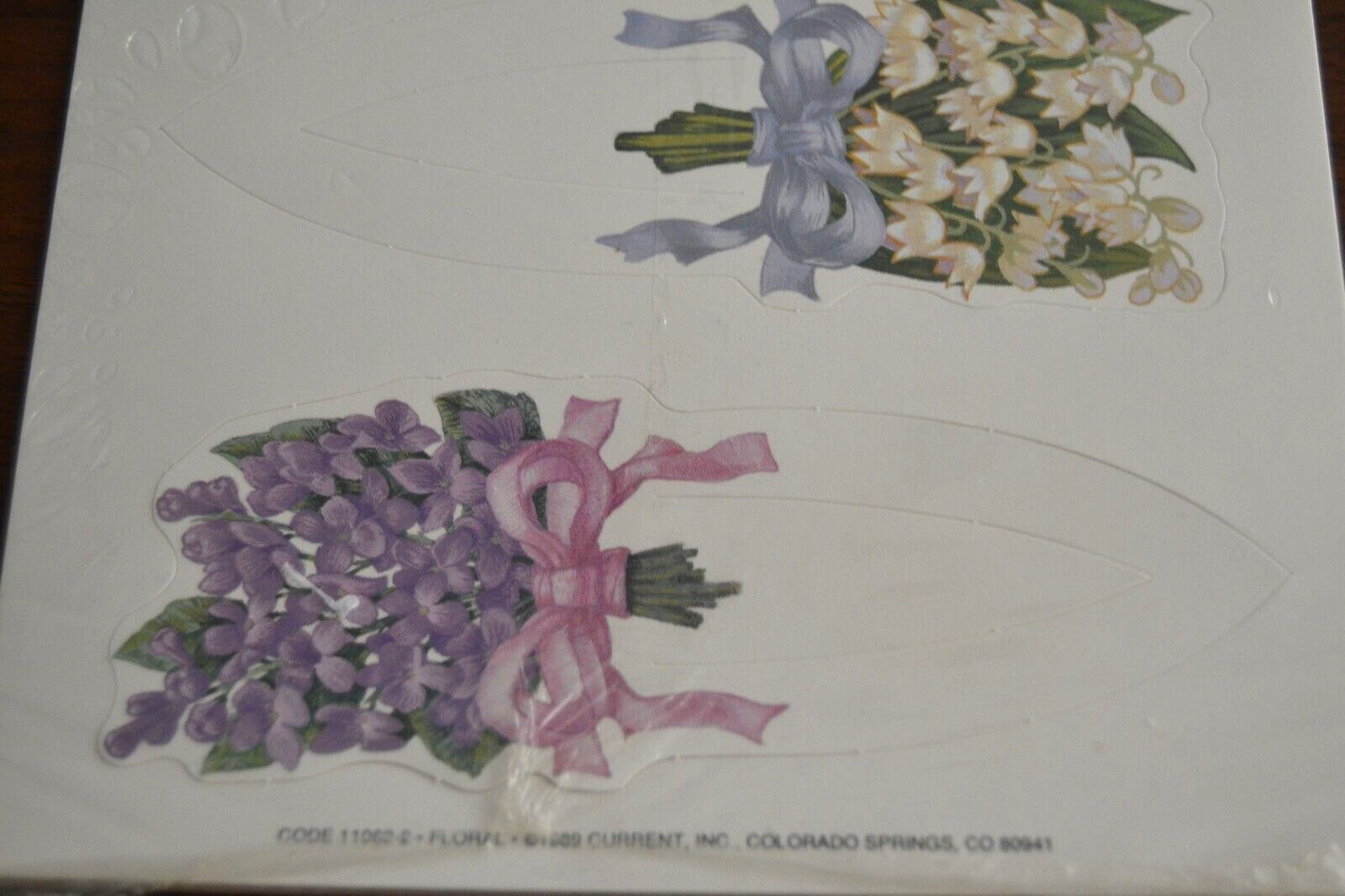Bookmarks by Current, Inc. FLORAL FLOWERS SEALED! 4 Paper Vintage 80’s