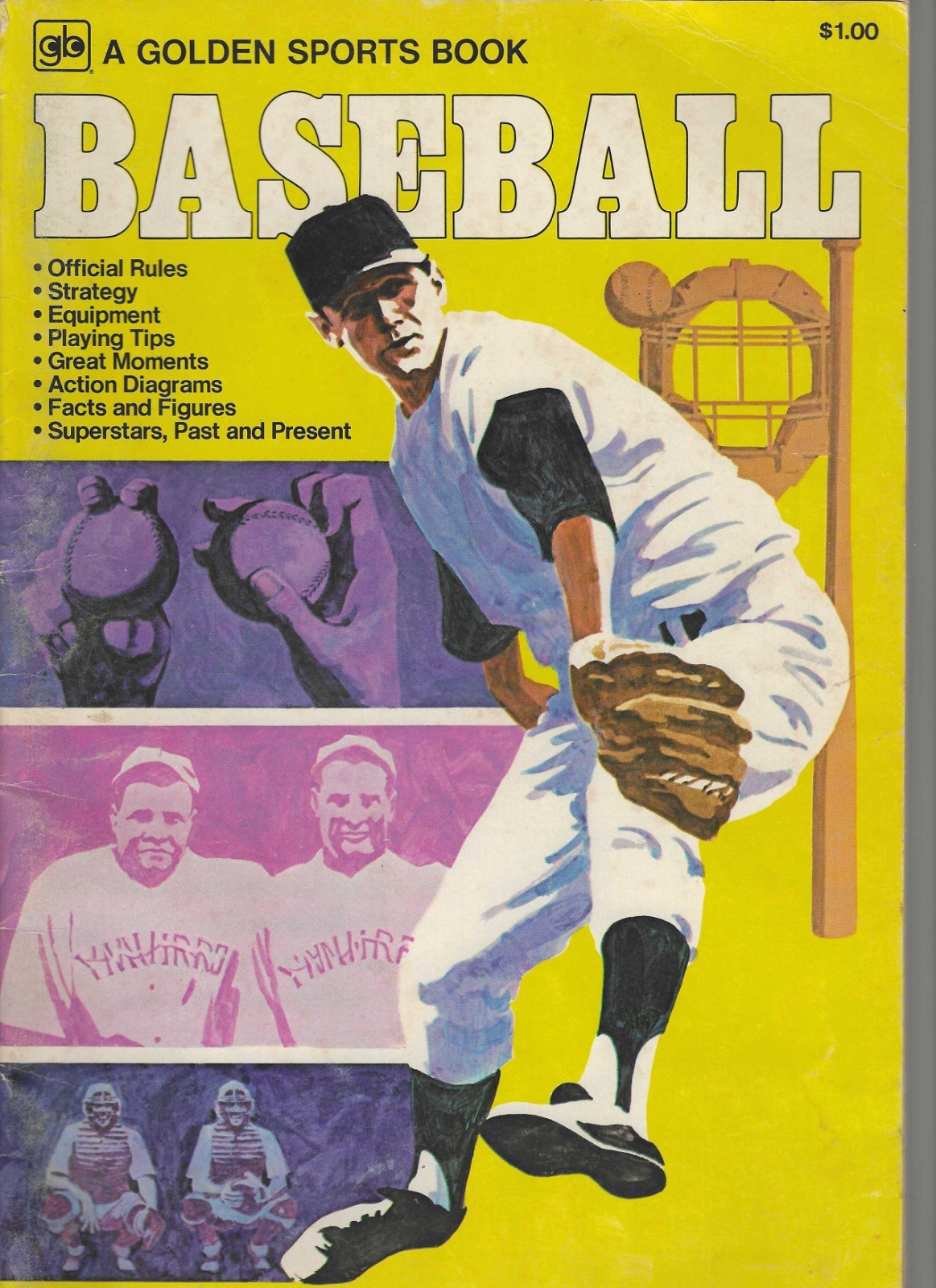 1975 A Golden Sports Book BASEBALL Rules, Strategy, Equipment, Tips and More