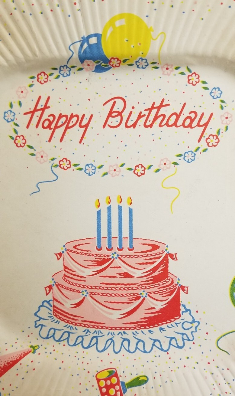 8 Reed? 1940’s-1950’s *HAPPY BIRTHDAY PAPER PLATES*