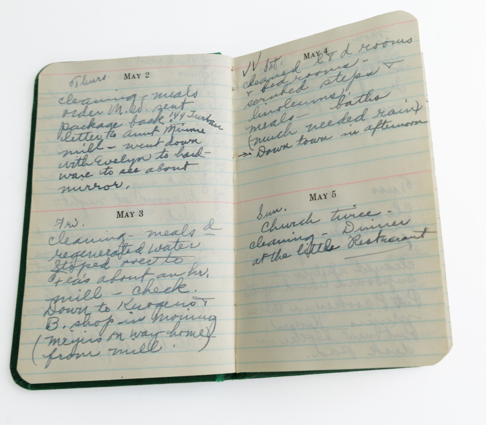Vintage Diary Used Michigan 1940s