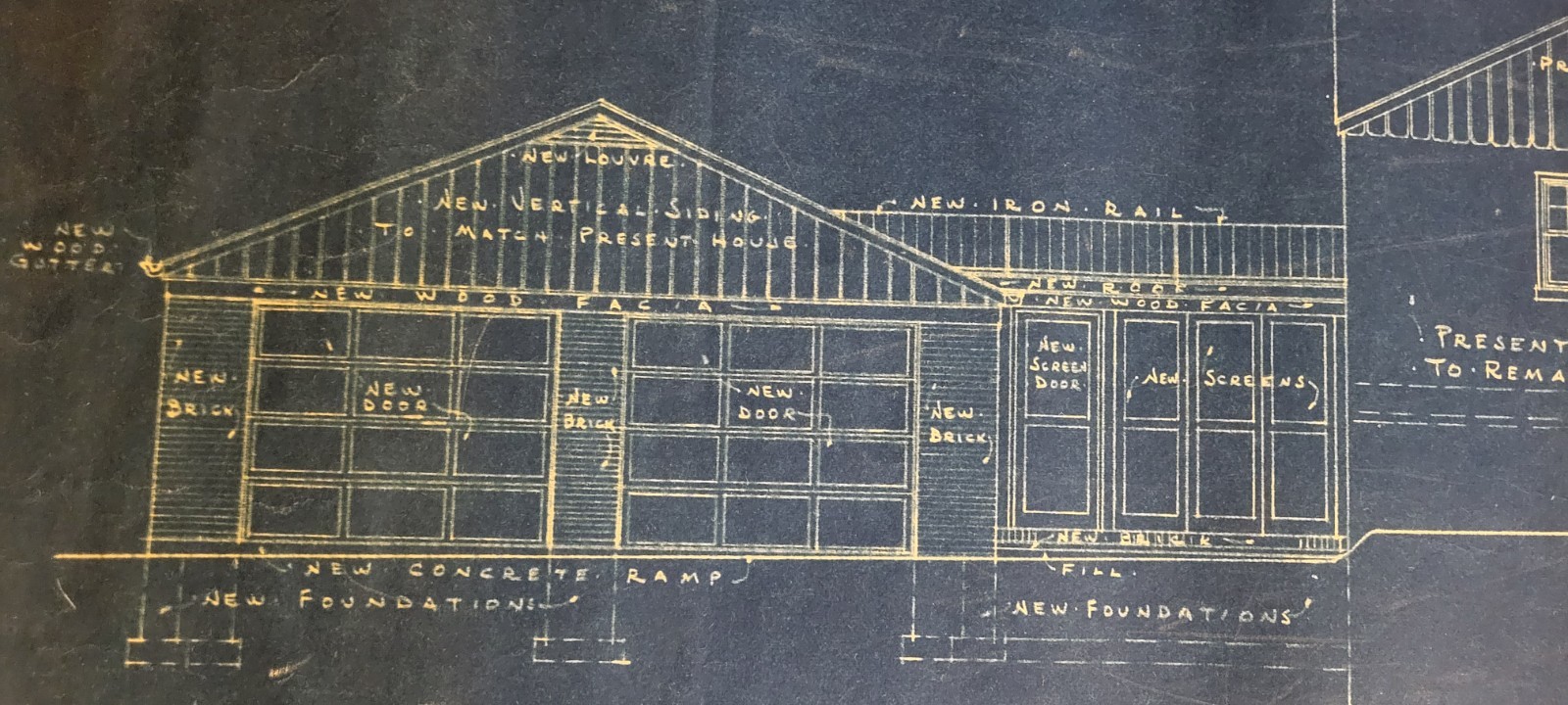 1960s ARCHITECTURAL BLUEPRINTS by Daniel P. Conte, New Jersey Complete Set Of 5