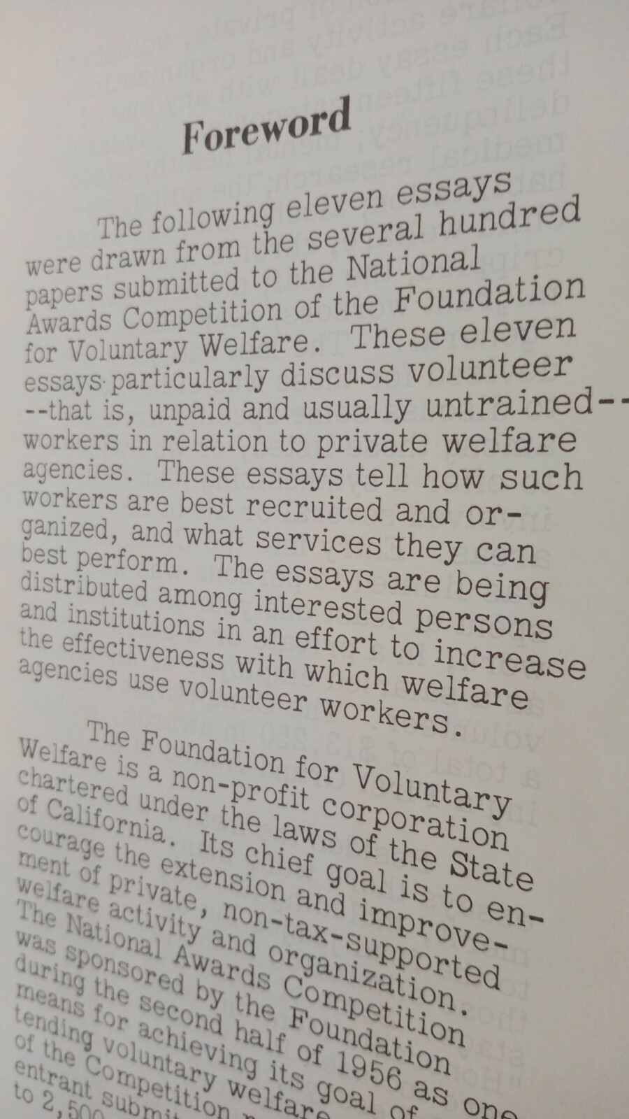 1956, Building Better Volunteer Programs – Foundation For Voluntary Welfare