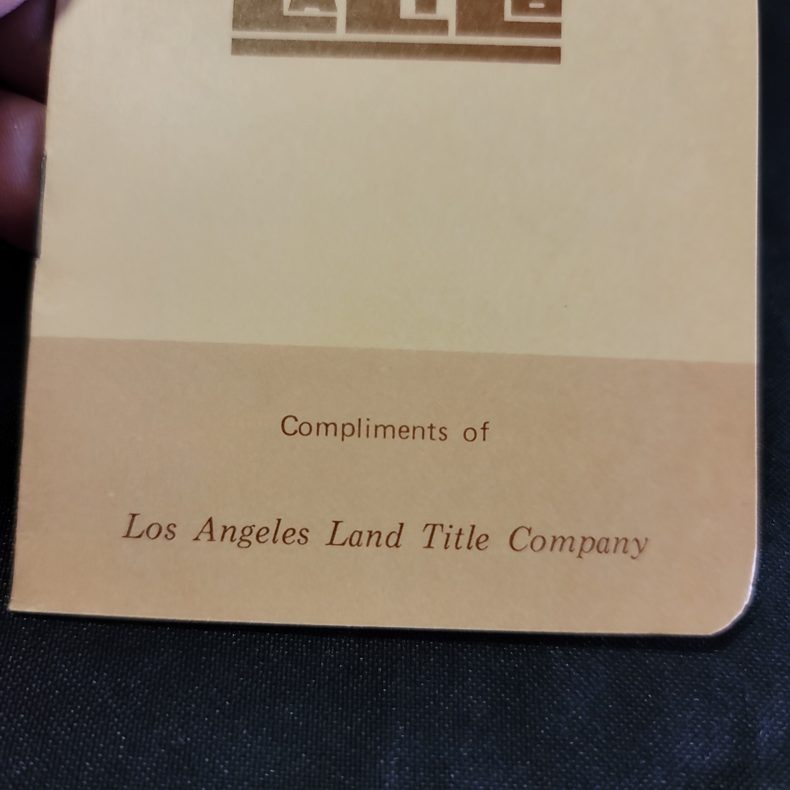 Vintage c1980s Los Angeles Land Title Company Payment Register Unused VTG