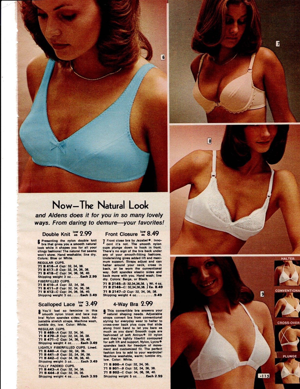 VINTAGE 70’S LADIES BRAS PHOTO CATALOG ADS PRINTS
