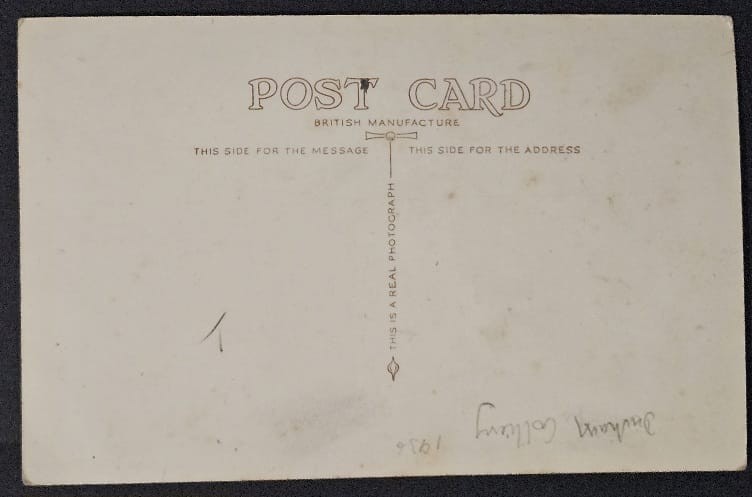 1936 • Real photo postcard • King George VI and Queen Elizabeth visit coal mine