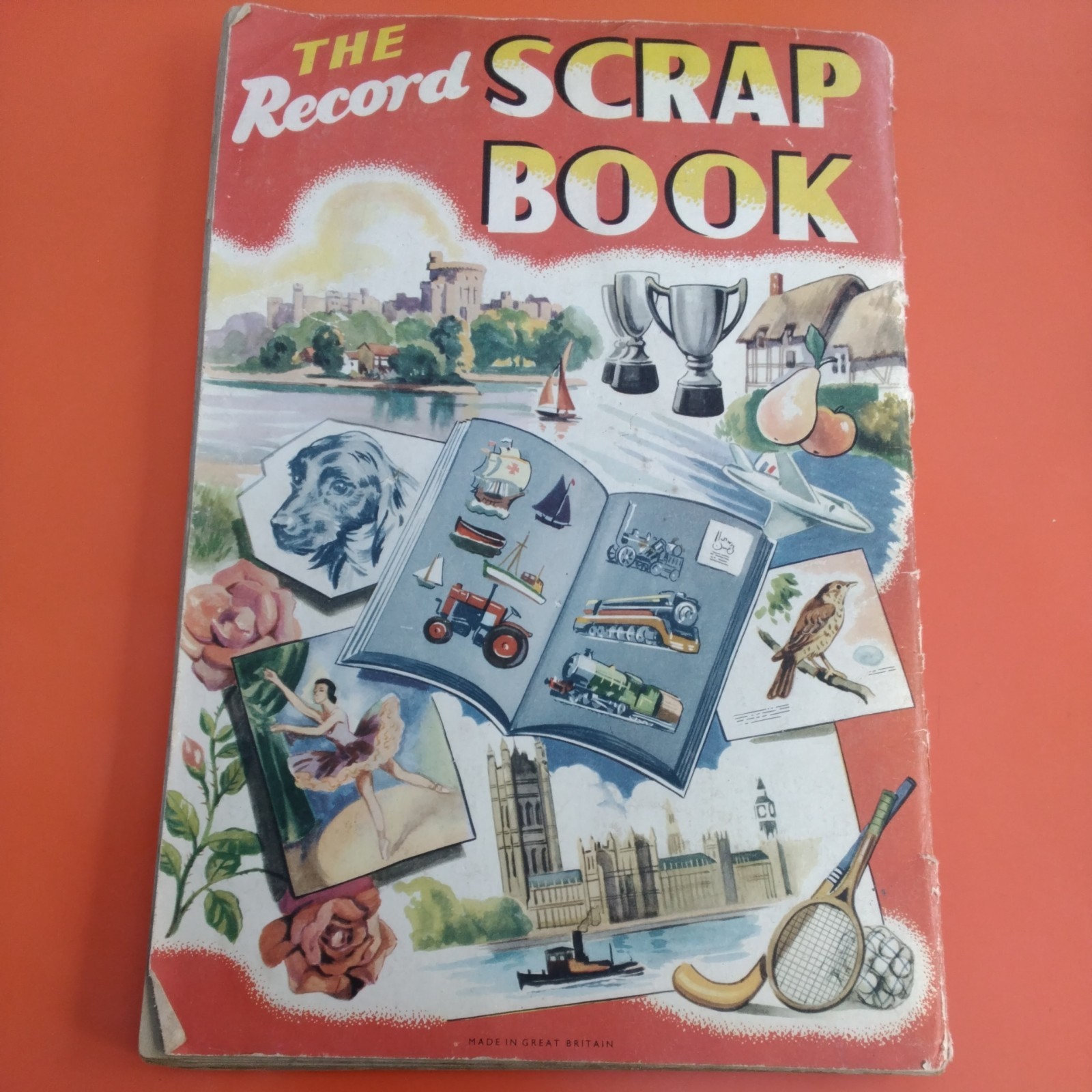 Vintage Retro 1950-60s Scrap Book Album Eagle Comic Classic Cars Cutouts Rare