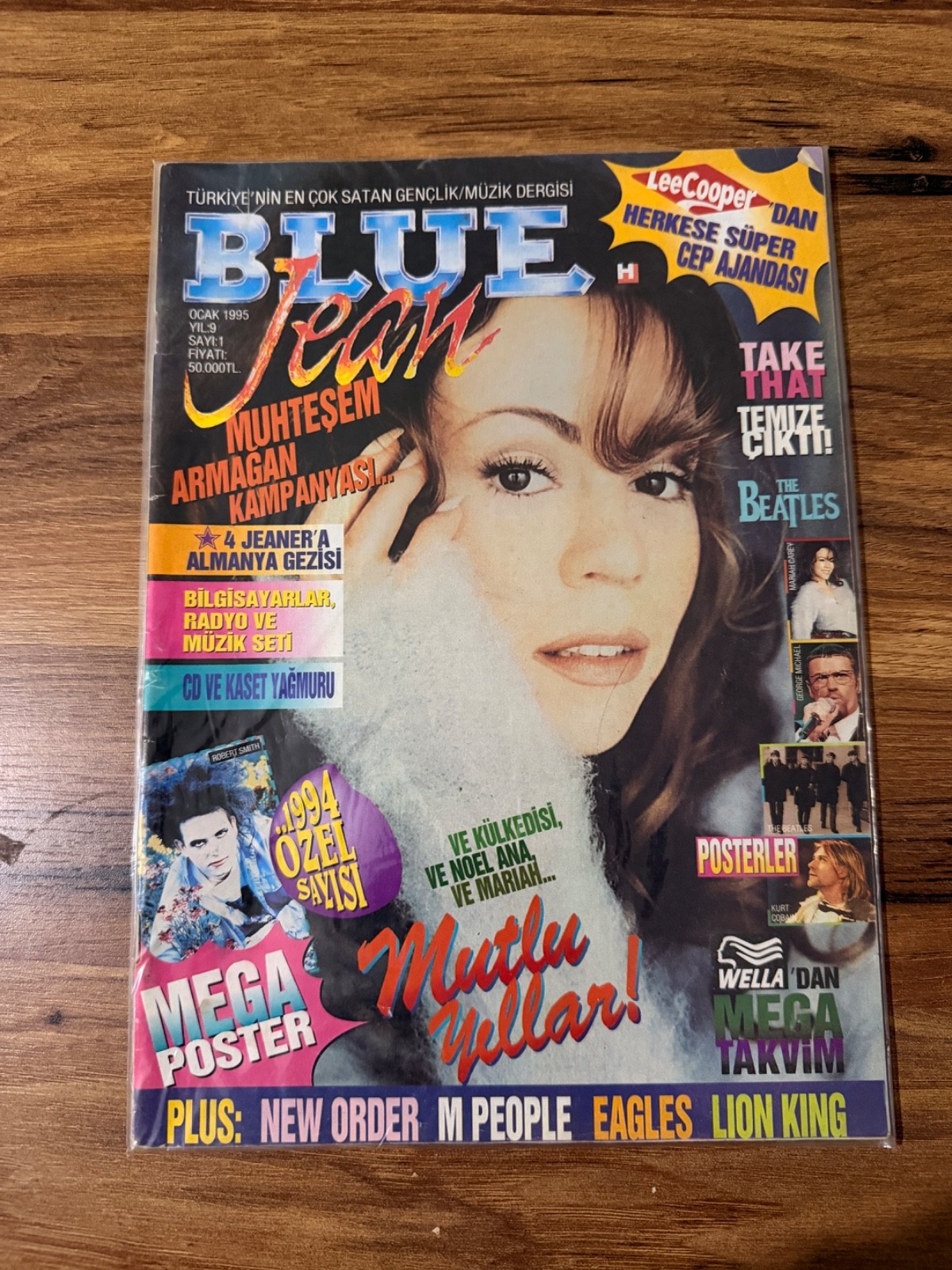 Blue Jean Turkey Jan 1995 Mariah Carey Cover Rare Vintage Music Magazine Issue