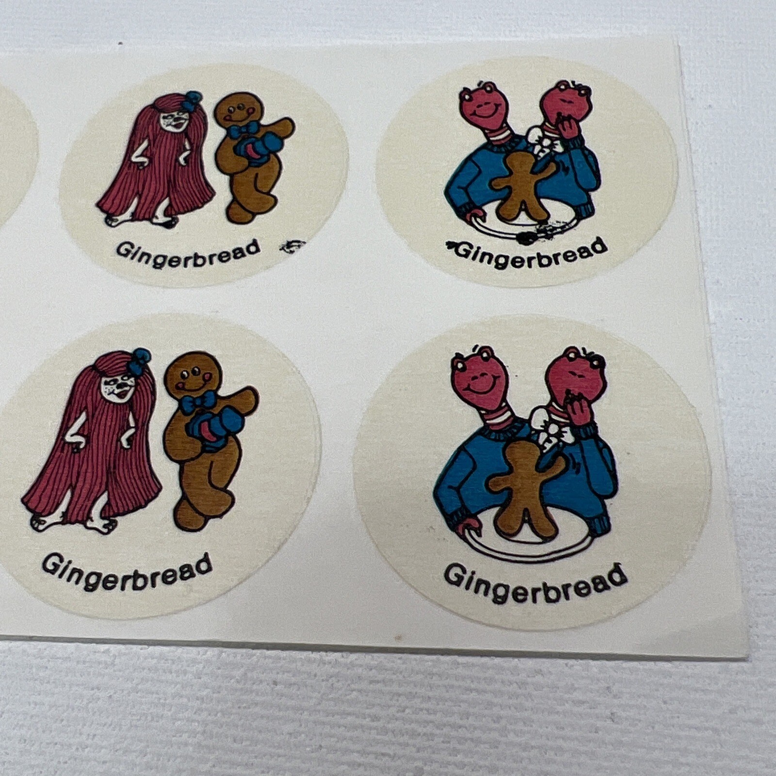 RARE Vintage Matte Scratch & Sniff Stickers 70’s Gingerbread