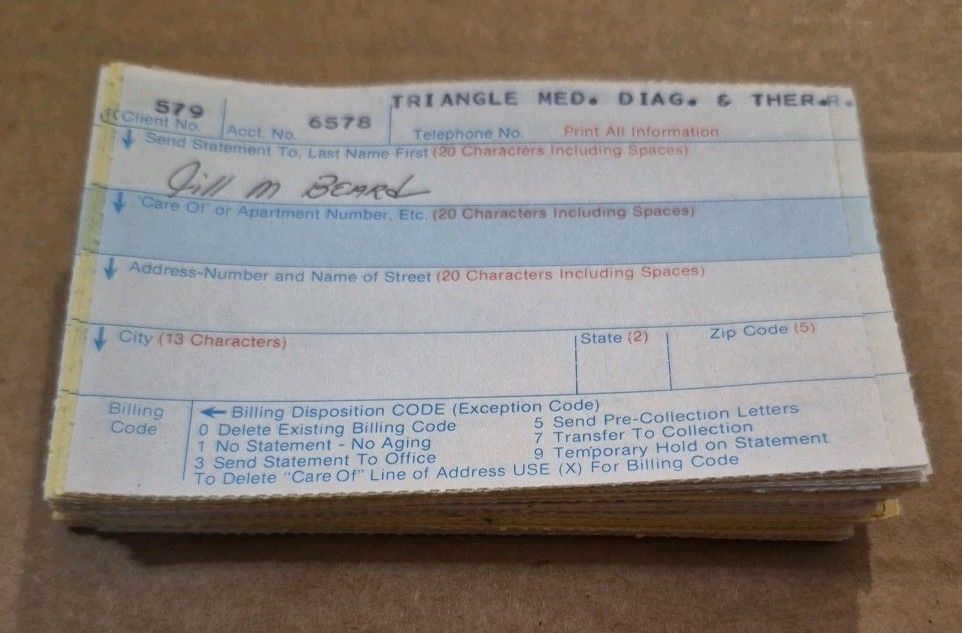 LARGE VINTAGE INVOICE JUNK JOURNAL BULK PAPER LOT EPHEMERA PAPER 100+ NC 4.5 x3″