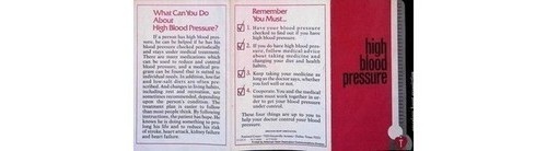 American Heart Association High Blood Pressure Pamphlet 1974 Health Guide
