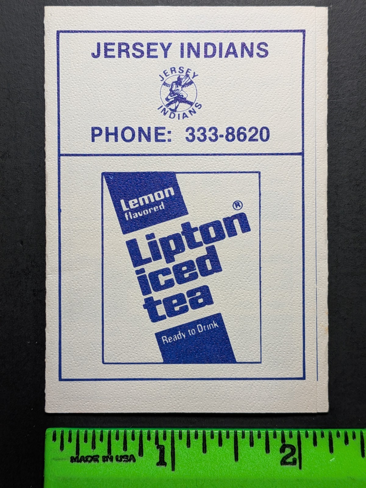 New Jersey Indians 1978 Foldout Baseball Pocket Schedule