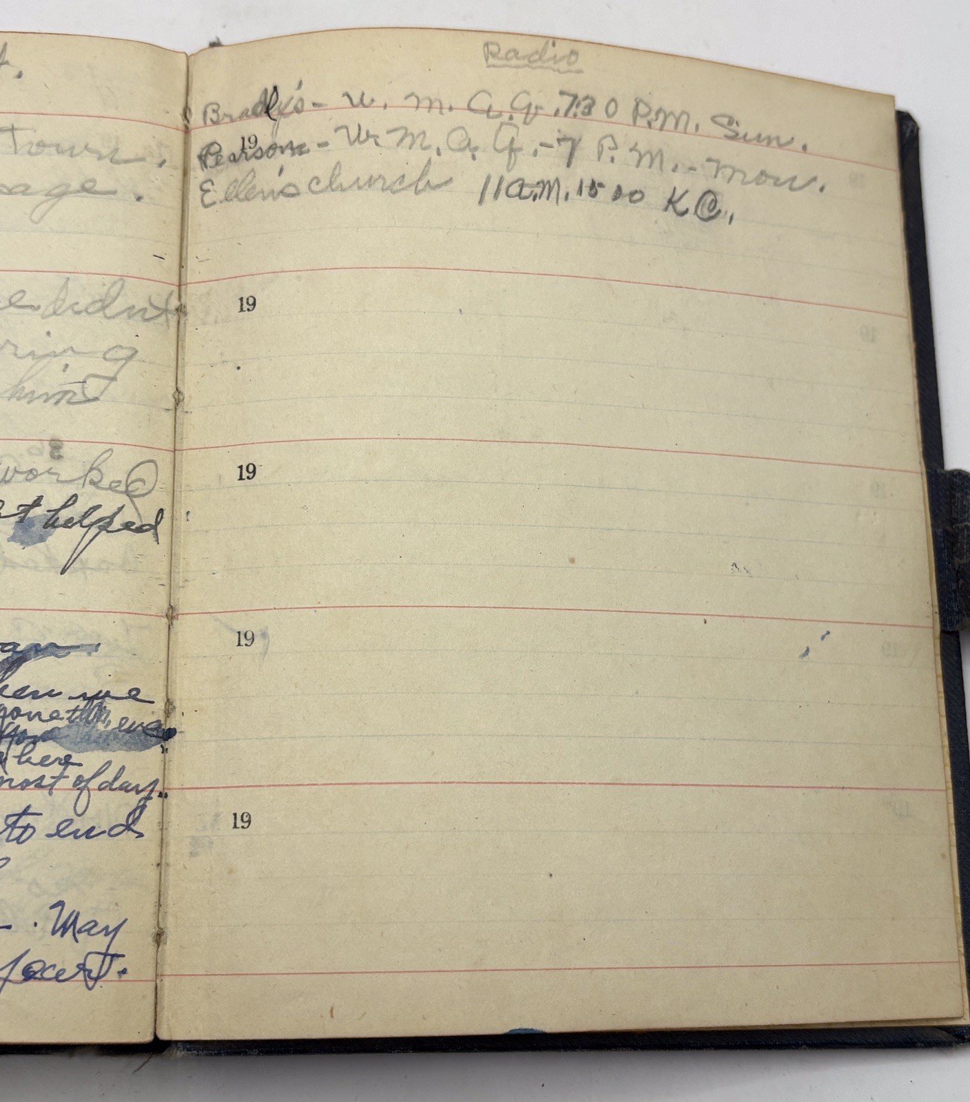 Vintage Embossed Five Year Diary 1938 – 1942 Full of Writing Made In Japan