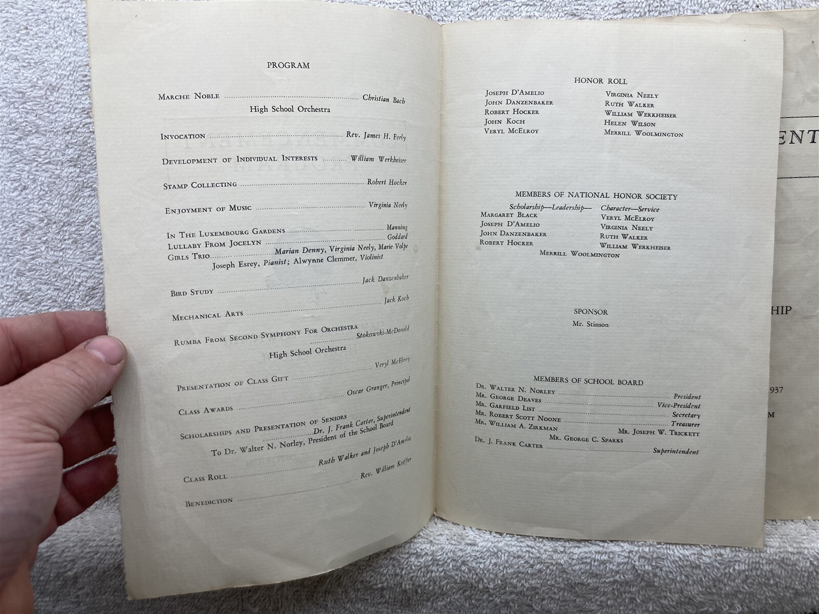 1937 Haverford Township High School Graduation Programs Pennsylvania PA Vtg