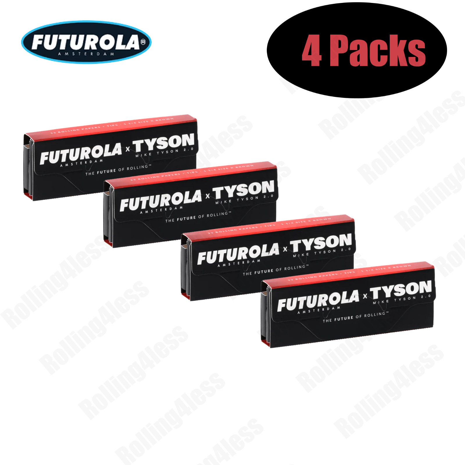 Futurola X Tyson X Rolling Papers +Tips 1 1/4 | Lot of 4