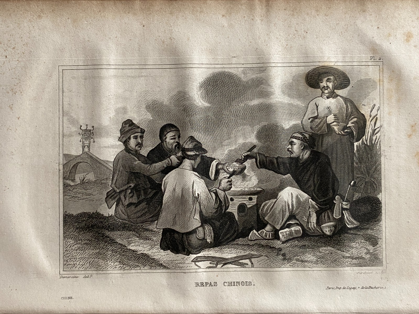 Engraving ‘China – Chinese Meal’