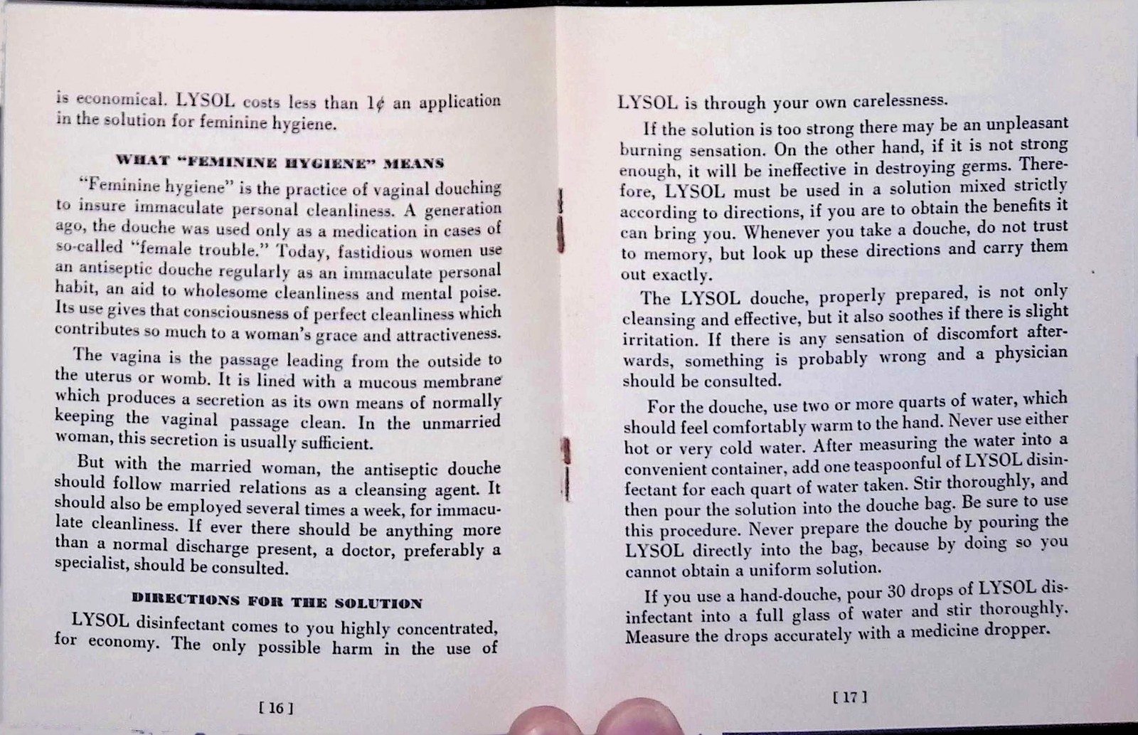 1940s Lysol Disinfectant Booklet Germs Kitchen Laundry Hygiene Ad Vintage