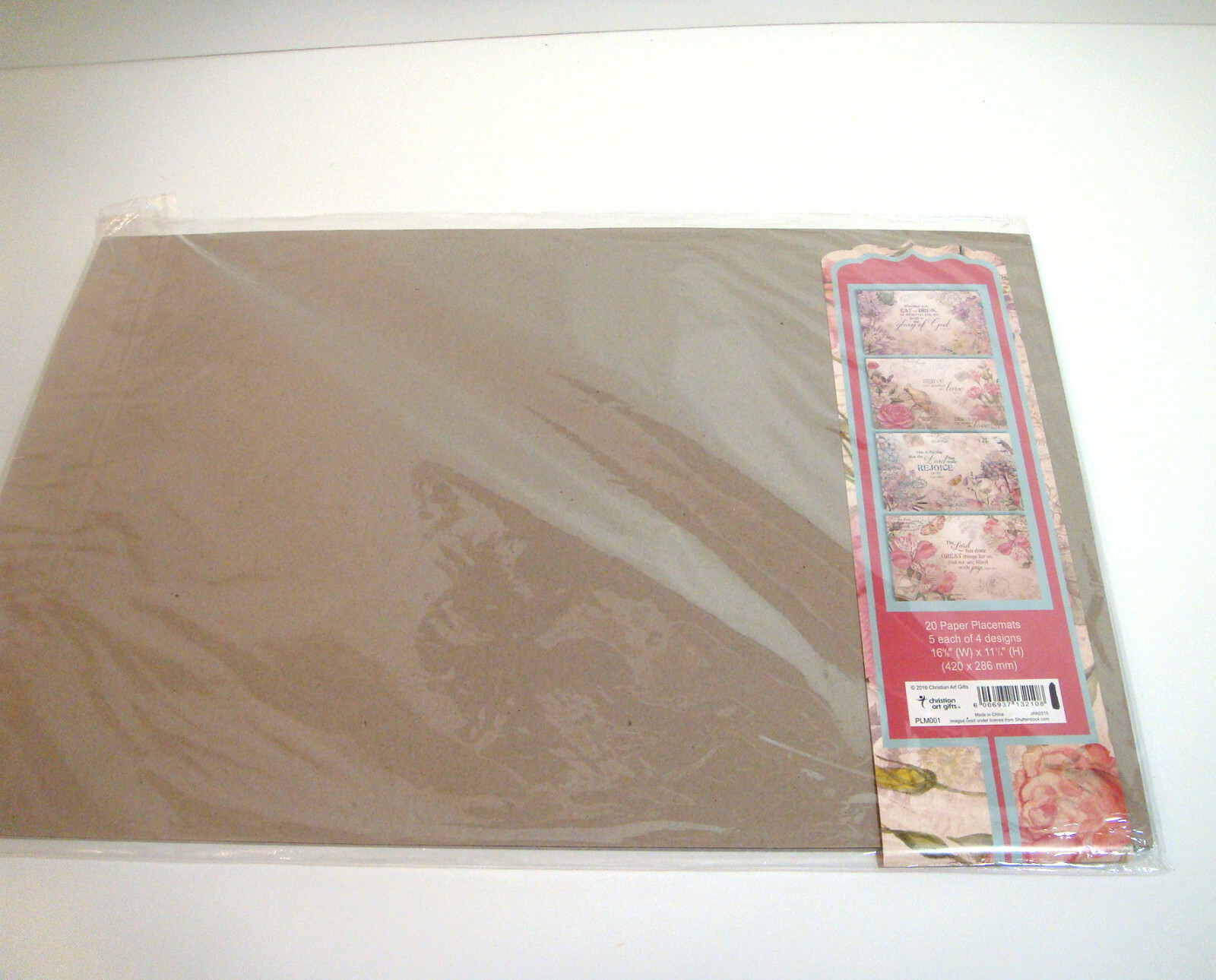 Christian Art Gifts Paper Placemat Set Set of 20 Four Assorted Designs