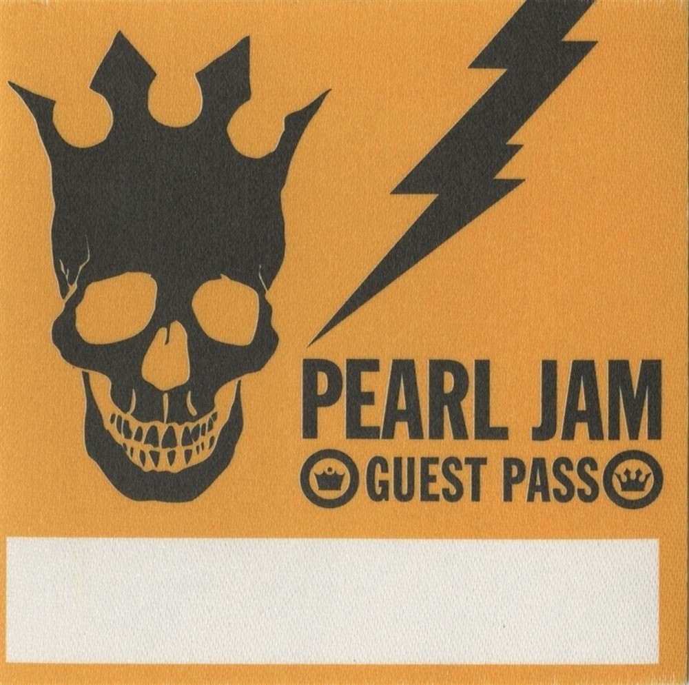 Pearl Jam 2003 Riot Act concert tour Band Guest Backstage Pass