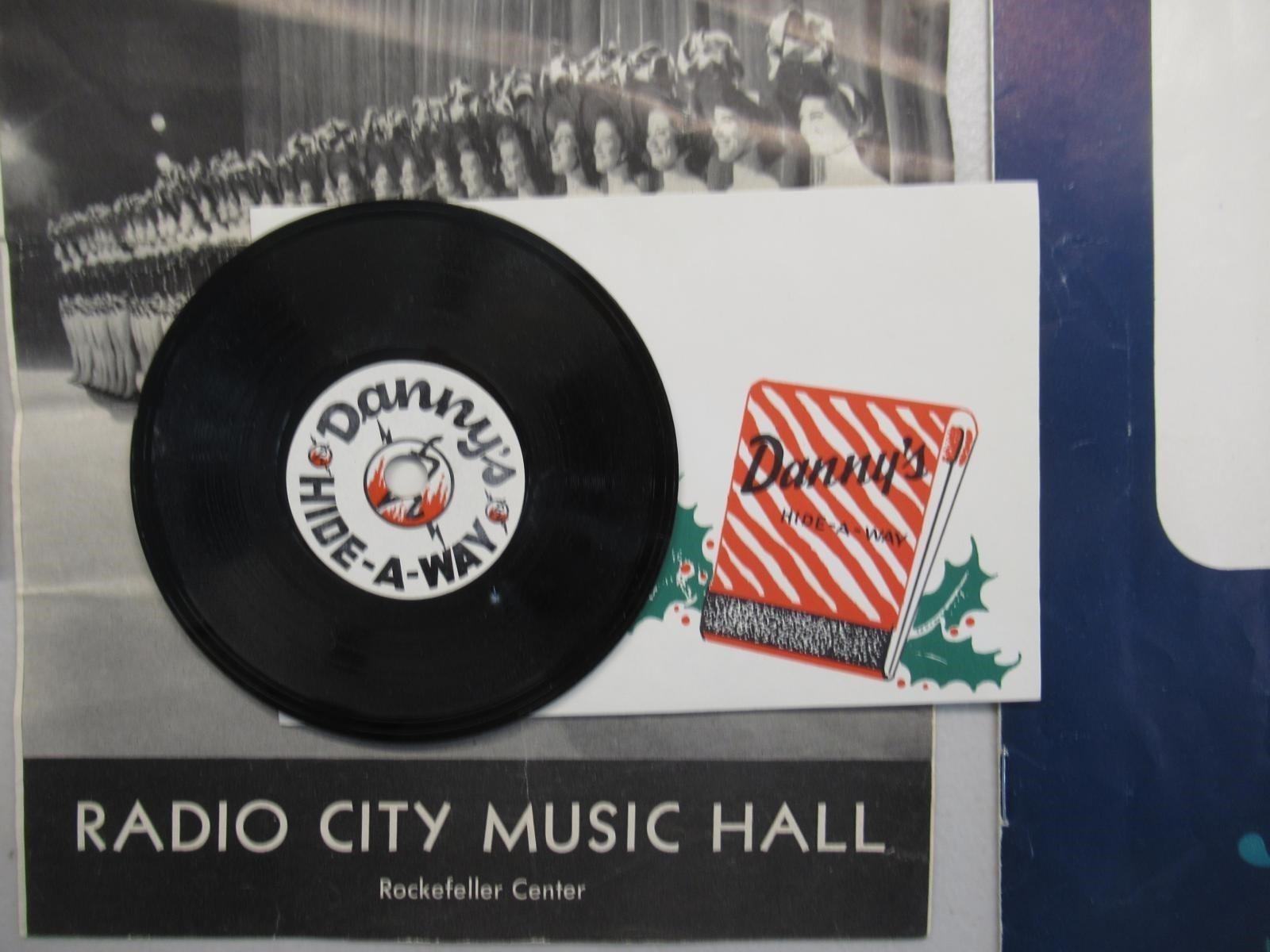 1954 NYC Souvenirs Programs Menus Plus Danny’s Hideaway Recorded Message ch420