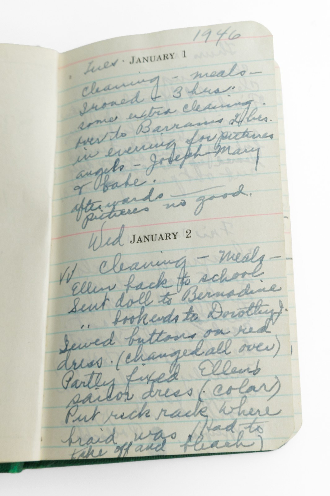 Vintage Diary Used Michigan 1940s