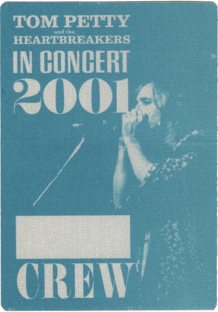 Tom Petty & the Heartbreakers 2001 concert tour Working Crew Backstage Pass