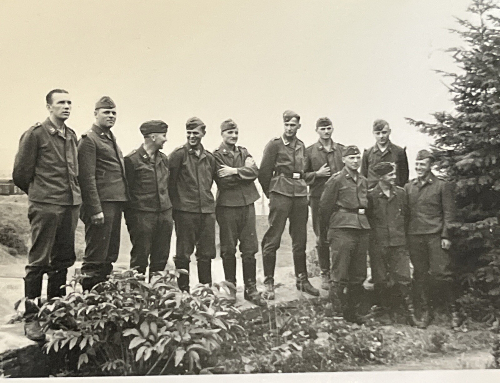 Soldiers Lined Up WW2 WWII German Third Reich Military War Photo