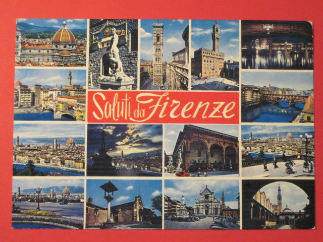 Post Card – Saluti da Firenze / Florence, Italy / Just under 4″ x 6″