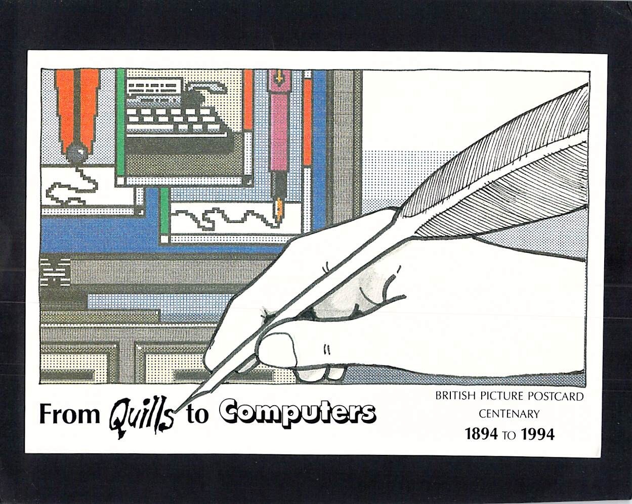 SI0398 UK 1994 Picture Postcard Centenary Quills to Computers postcard
