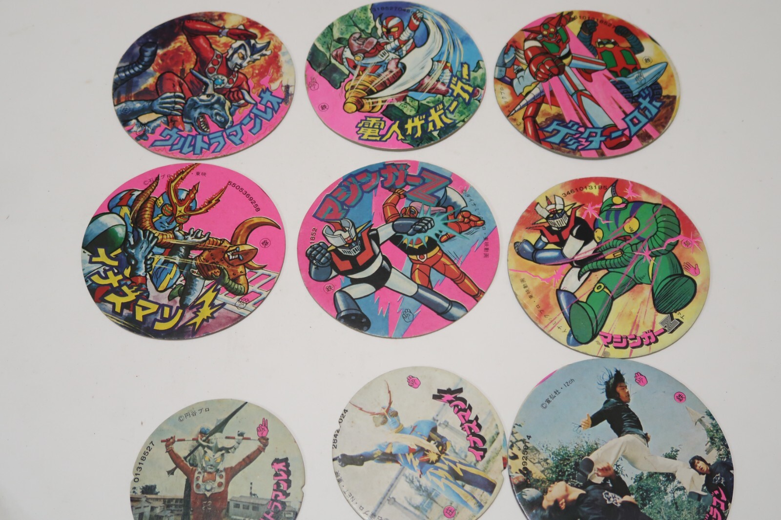 Vintage Japanese Menko Cards Lot – Approx. 140 Pieces Masked Rider Mazinger Z