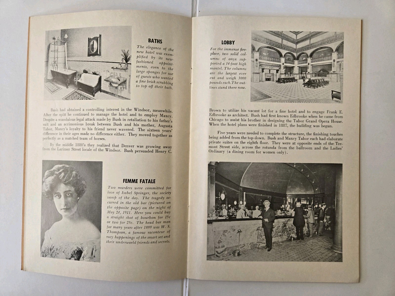 The Brown Palace Hotel Denver Colorado Booklet 1967, 3 Postcards