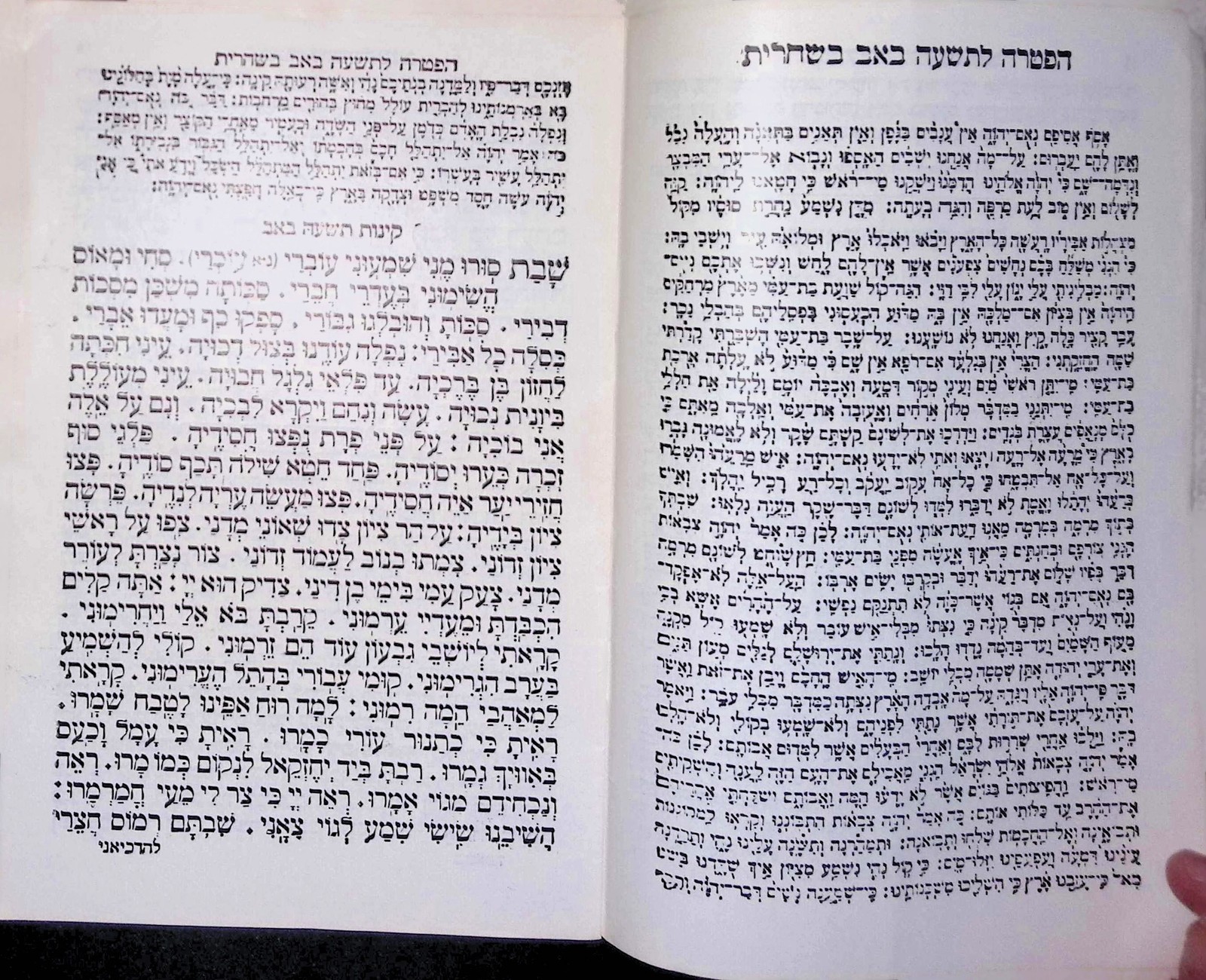 Hebrew Seder Tisha B’Av Prayer Pamphlet w/ Kinnot Haftarah c. 1910 Judaica