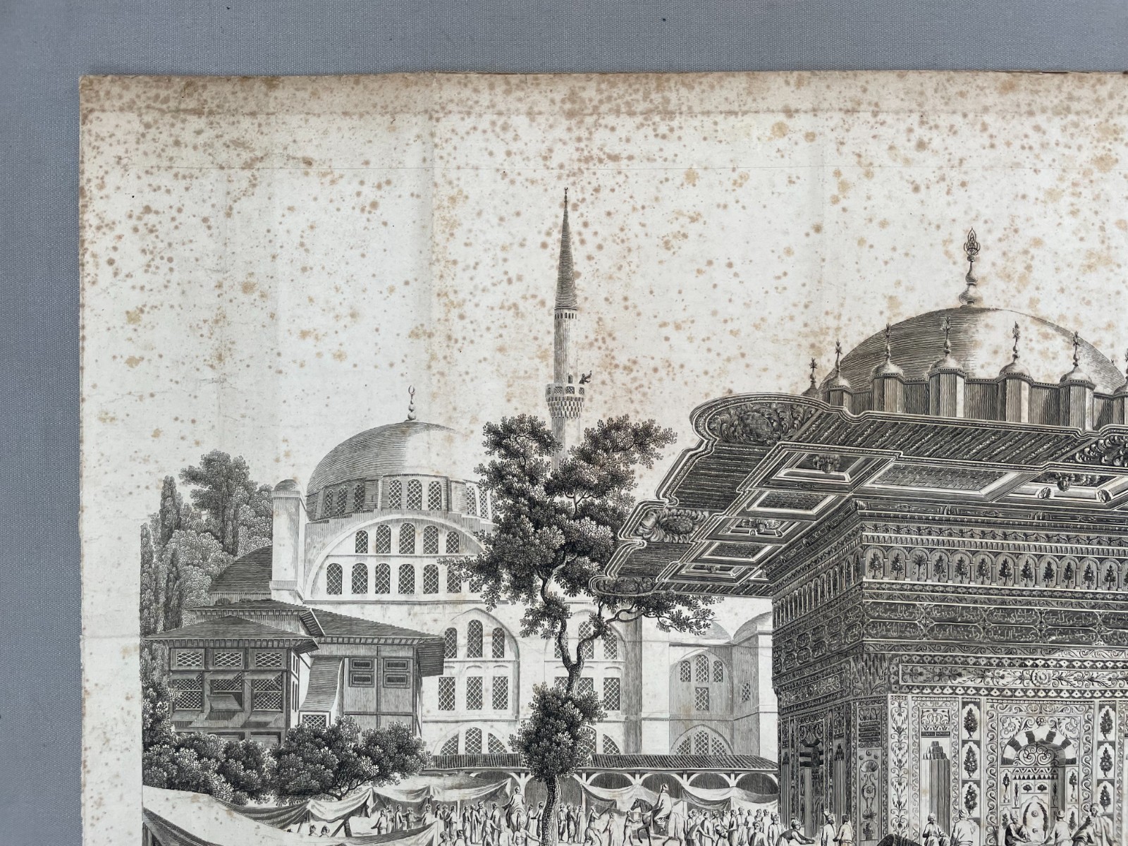 View of Top-Hané Square and Fountain, Engraving after Melling, 19th Century